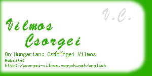 vilmos csorgei business card